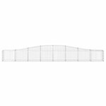 vidaXL Paniers à gabions arqués 4 Pièces 400x30x40/60 cm Fer galvanisé