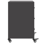 vidaXL Table de chevet noir 36x39x59 cm acier