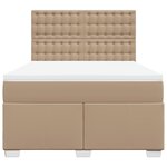 vidaXL Sommier à lattes de lit avec matelas Cappuccino 140x190 cm