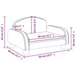 vidaXL Canapé pour enfants marron 50x40x30 cm similicuir