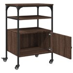 vidaXL Support d'imprimante à 3 niveaux chêne marron 50x40x76 cm