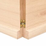 vidaXL Étagère murale 200x60x(2-4) cm bois de chêne massif non traité