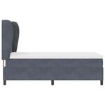 vidaXL Lit à ressorts avec matelas gris foncé 90 x 200 cm en velours