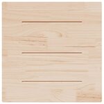 vidaXL Plateau de table carré en bois de pin massif 70 x 70 x 2 5 cm