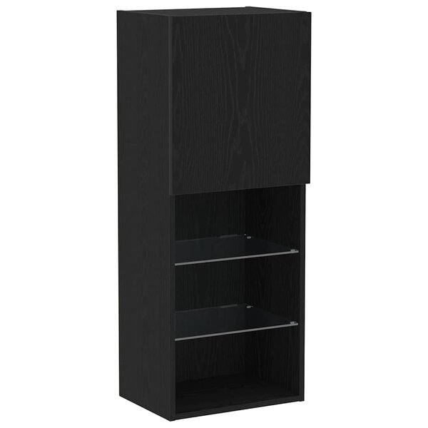 vidaXL Meuble TV Chêne noir 40.5 x 30 x 102 cm Bois d'ingénierie
