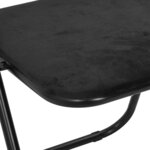 vidaXL Chaise pliante 8 Pièces Noir 48 x 44 x 78 cm Velours