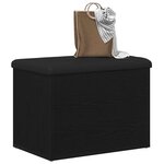 vidaXL Banc de rangement Chêne noir 62 x 42 x 45 cm Bois d'ingénierie