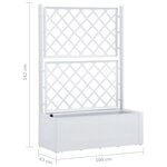 vidaXL Lit surélevé de jardin et treillis et système d'arrosage Blanc