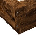 vidaXL Cadre de lit chêne fumé 100x200 cm bois d'ingénierie