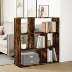vidaXL Étagère séparatrice de pièce chêne fumé 102x29x103 5 cm