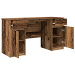 Bureau en bois ancien 140x49x76 cm en bois d'ingénierie