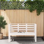 vidaXL Banc de jardin blanc 111 5x53x71 cm bois massif de pin
