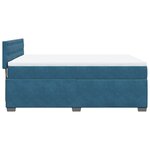 vidaXL Sommier à lattes de lit et matelas Bleu foncé 140x200cm Velours