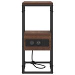 vidaXL Cabinet de chevet avec tiroir Chêne marron 41.5 x 26 x 60.5 cm