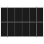 vidaXL Cloison de séparation 6 panneaux Noir 300x220 cm Tissu