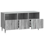 vidaXL Meuble TV Sonoma gris 102 x 34 5 x 50 cm Bois d'ingénierie