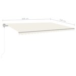vidaXL Auvent rétractable automatique 500x350 cm Crème