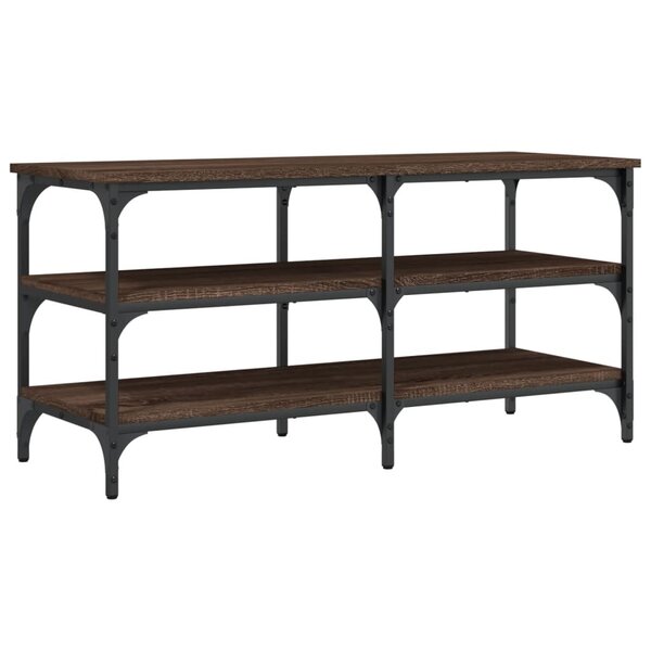 vidaXL Banc à chaussures chêne marron 100x38 5x49 cm bois d'ingénierie