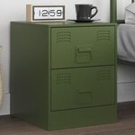 vidaXL Table de chevet vert 34 5x39x44 cm acier
