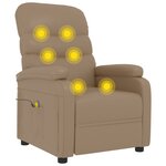vidaXL Fauteuil de massage Cappuccino Similicuir
