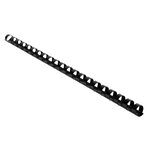 Boite 25 Reliures Spirales Plastique 12mm - Noir - Exacompta