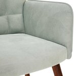 vidaXL Fauteuil relax avec tabouret en velours gris clair