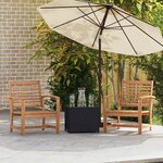 vidaXL Chaises de jardin 2 Pièces Naturel 60 x 65 x 76.5 cm