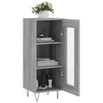 vidaXL Buffet Sonoma gris 34 5x34x90 cm Bois d'ingénierie