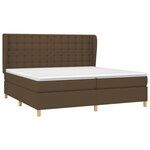 vidaXL Sommier à lattes de lit avec matelas Marron foncé 200x200 cm