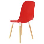 Vidaxl chaises de salle à manger 6 pcs rouge plastique