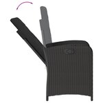 vidaXL Ensemble à manger de jardin 9Pièces coussins noir résine tressée