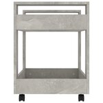 vidaXL Chariot de bureau Gris béton 60x45x60 cm Bois d'ingénierie
