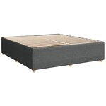 vidaXL Sommier à lattes de lit avec matelas Gris foncé 200x200cm Tissu