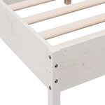 vidaXL Cadre de lit sans matelas blanc 120x200 cm bois de pin massif