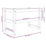 vidaXL Jardinière Blanc 78x40x52 cm Bois massif de pin