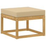 vidaXL Ensemble de canapés d'extérieur 9 pc Blanc et Beige