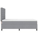 vidaXL Lit à ressorts avec matelas Gris clair 160 x 200 cm tissu