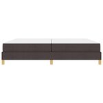 vidaXL Lit à ressorts avec matelas Marron foncé 200 x 200 cm tissu