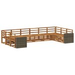 vidaXL Ensemble de canapés d'extérieur 10 pc Naturel