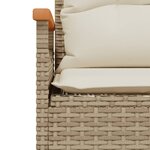 vidaXL Salon de jardin avec coussins 3 Pièces beige résine tressée