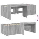 vidaXL Lit haut pour enfants avec bureau Sonoma gris 98 5 x 200 cm