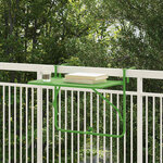vidaXL Table Suspendue de Balcon Vert 60 x 39 x 65 cm Acier