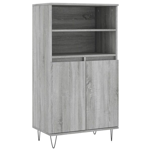 vidaXL Buffet haut Sonoma gris 60x36x110 cm Bois d'ingénierie