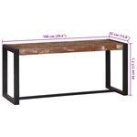 vidaXL Banc Multicolore 100x35x45 cm en Bois Massif Récupéré