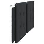vidaXL Coussin de tête de lit noir 200 cm similicuir
