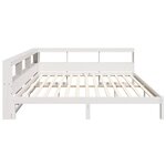 vidaXL Lit bibliothèque sans matelas blanc 180x200 cm bois pin massif