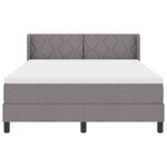 vidaXL Lit ressort avec matelas - taupe  140 x 200 cm  tissu