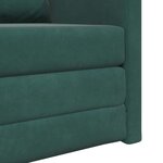 vidaXL Canapé-lit avec coussin Vert foncé 74 x 77 x 81 cm Velours