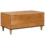 vidaXL Table basse avec stockage Marron clair 80 x 50 x 40 cm