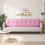 vidaXL Coussin de Dos Rose 200 x 24 x 50 cm tissu
